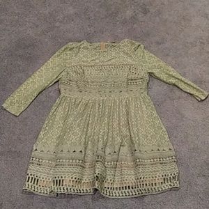 ASOS green lace dress